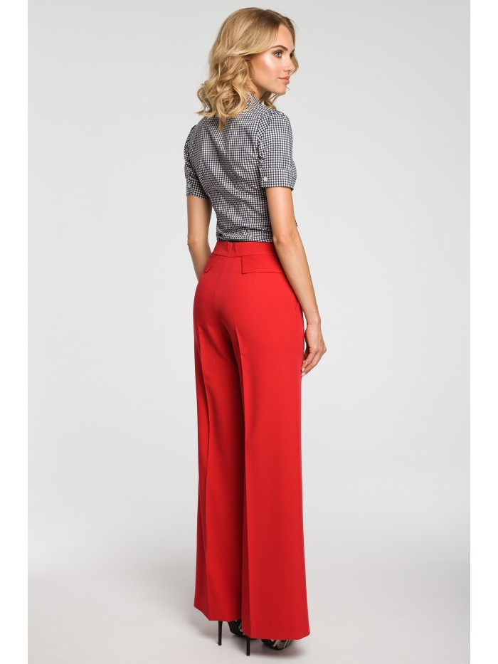 M323 Wide-leg trousers - red