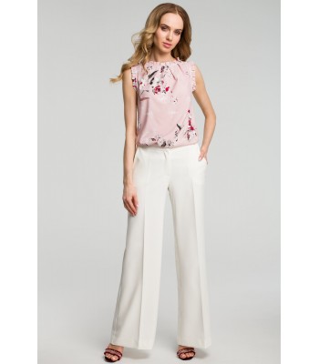 M378 Wide leg trousers - ecru