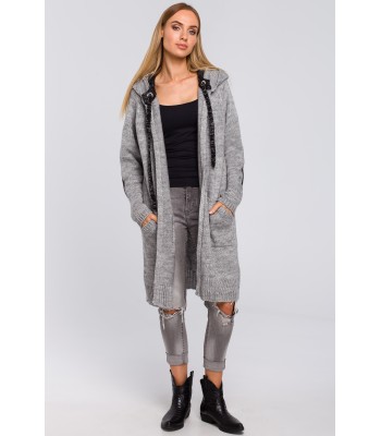 M474 Hooded cardigan with...