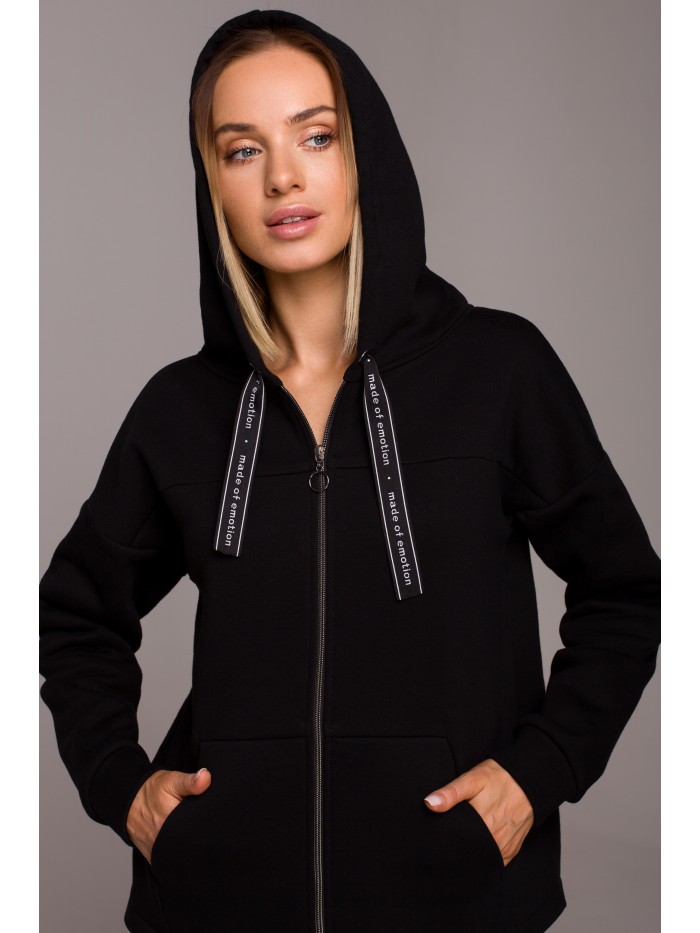 M550 Zipped hoodie - black