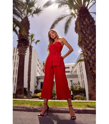 M571 Strapless Jumpsuit - red