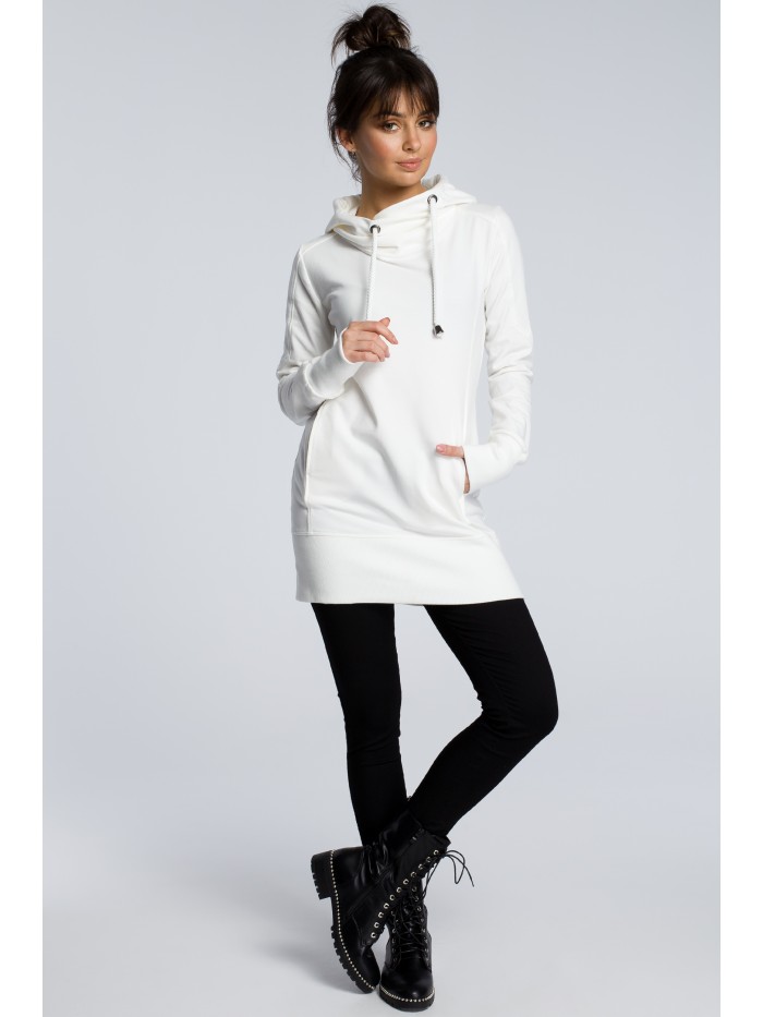 B072 Tunika z kapturem - ecru