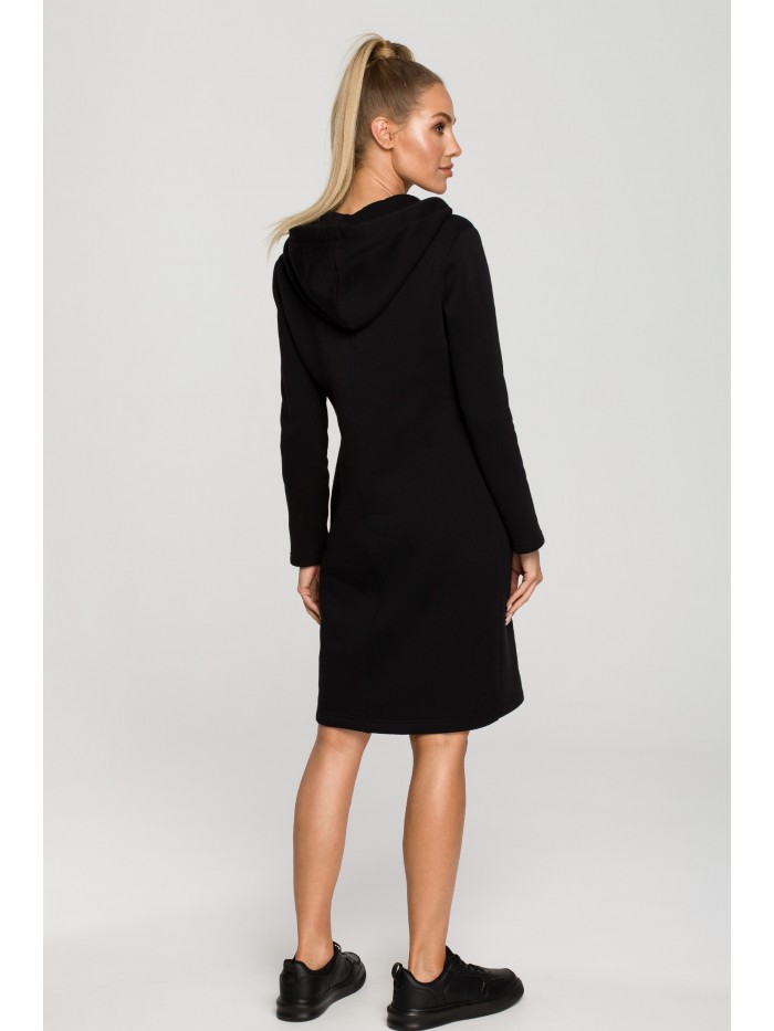 M695 Hooded knit dress with...