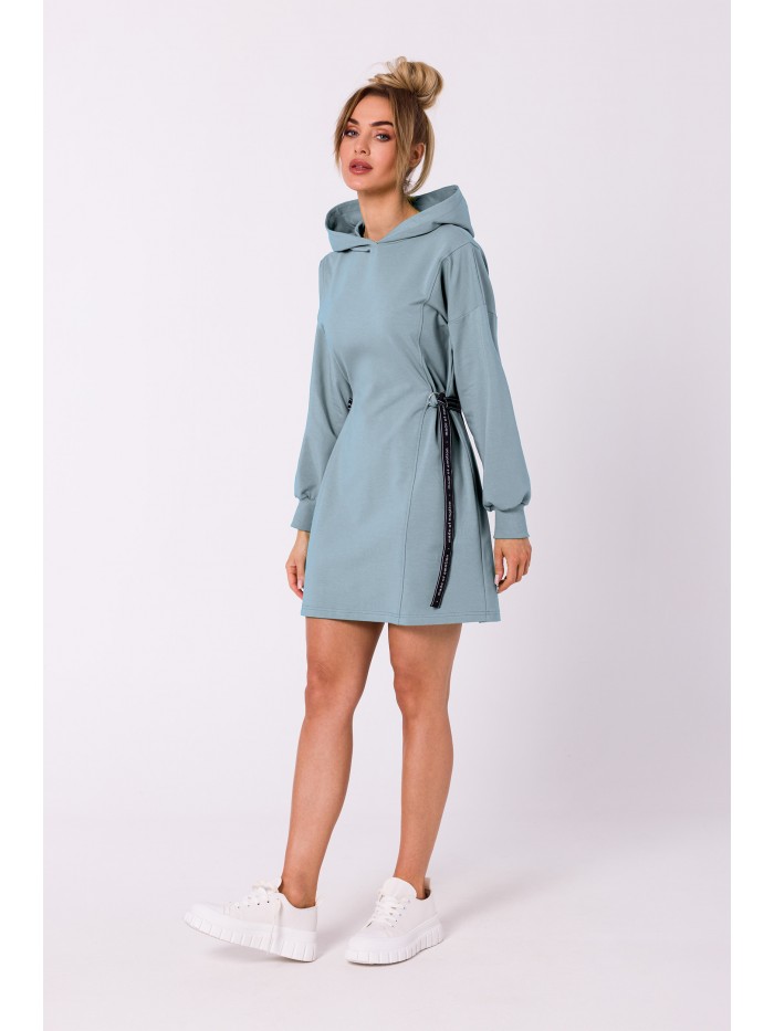 M730 Tunic dress with logo stripes - agave