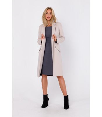 M758 Płaszcz zapinany - beżowy