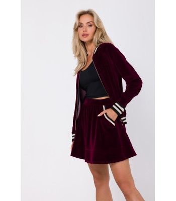 M768 Velvet skirt - maroon