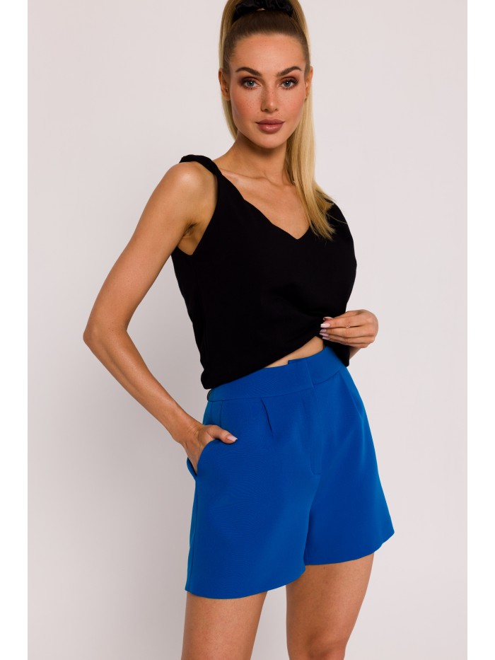 M775 Shorts with pleats - blue