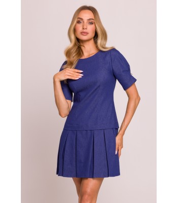 M842 Sukienka z plisowanym...