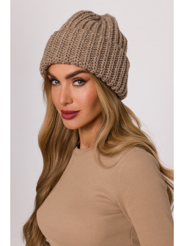 M895 Ribbed beanie - beige