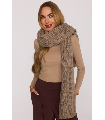 M896 Ribbed scarf - beige