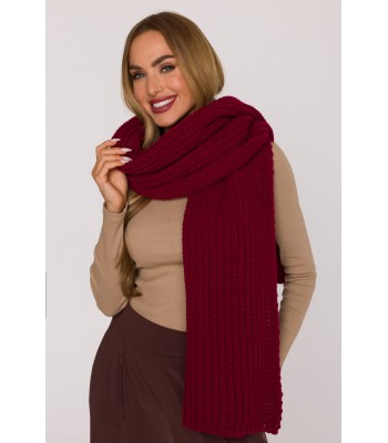 M896 Ribbed scarf - maroon