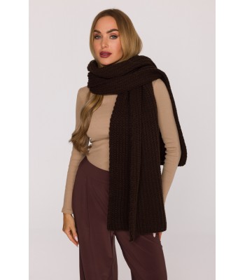 M896 Ribbed scarf - brown
