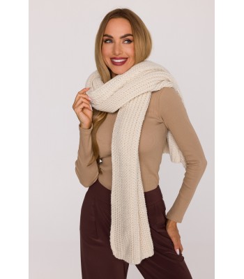 M896 Ribbed scarf - ecru