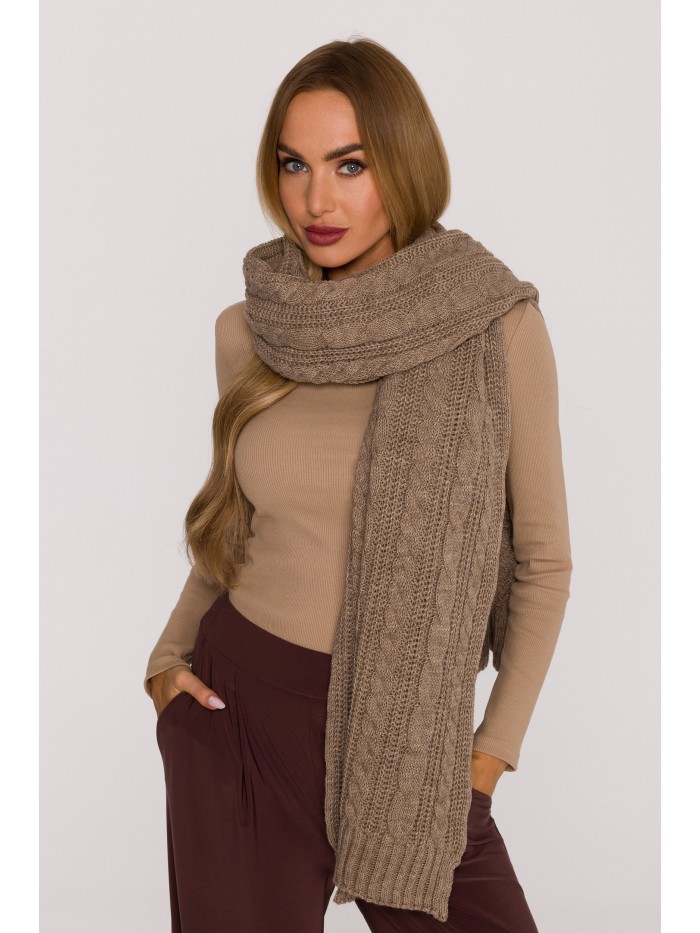 M898 Cable knit scarf - beige