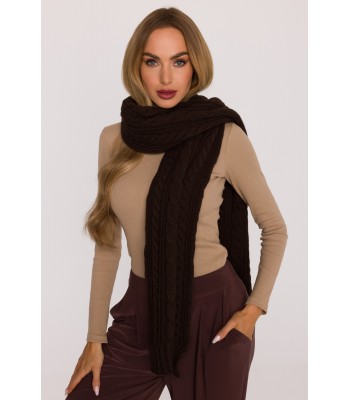 M898 Cable knit scarf - brown