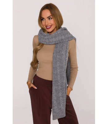M898 Cable knit scarf - grey