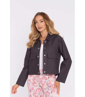 M909 Cropped snap-button...