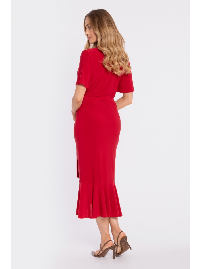 M912 Wrap midi dress with...