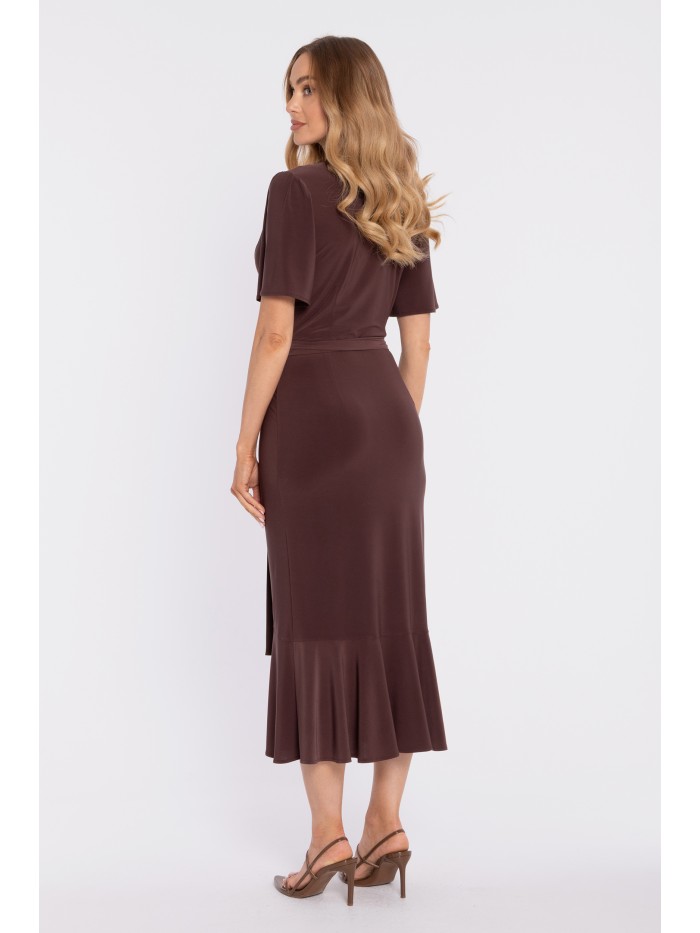 M912 Wrap midi dress with...