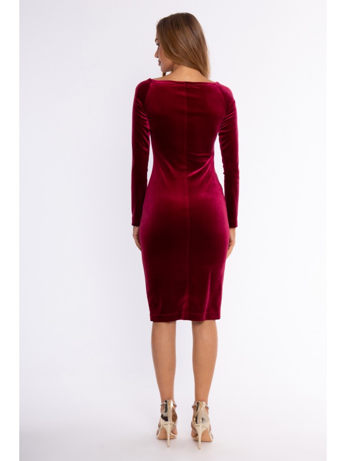 M934  Velvet sheath dress -...