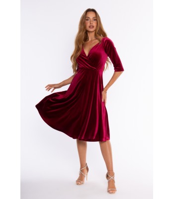 M935 Velvet wrap dress -...