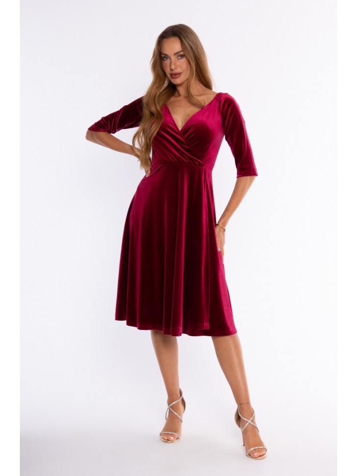M935 Velvet wrap dress -...