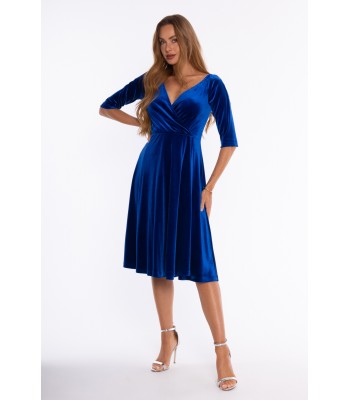 M935 Velvet wrap dress -...